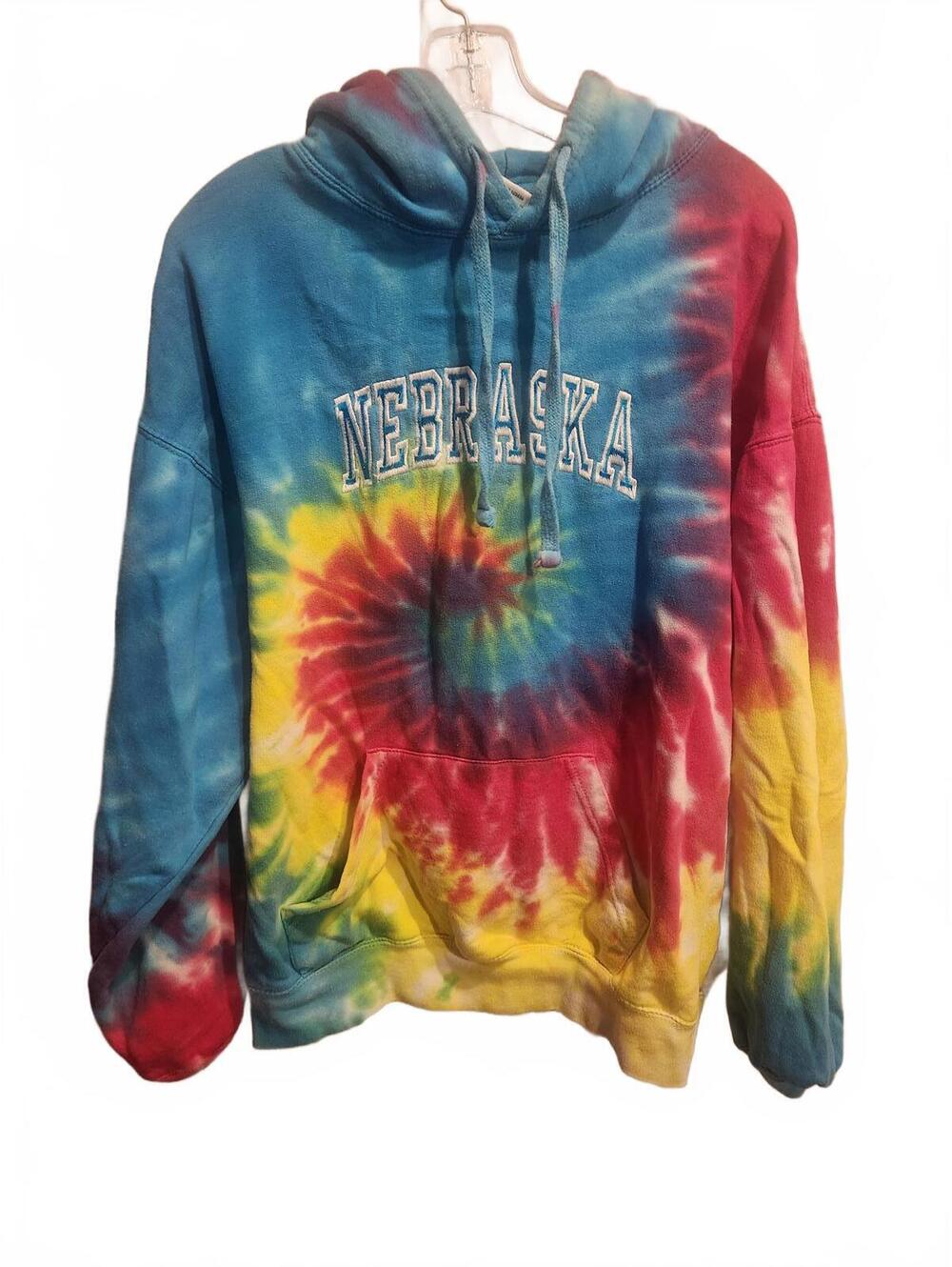 RagWear Tye Die Nebraska Lightweight Pullover Hoodie. Womens Size XXL.